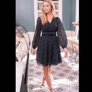 Gal Meets Glam Collection Skylar Long Sleeve Dress size 6